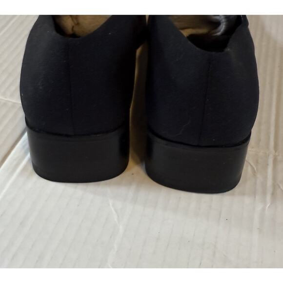 Villager by Liz Claiborne Size 9M Charlize Black Slip-On Square Toe Shoe - Picture 5 of 8